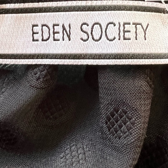 Eden Society top blouse open shoulder medium black - Picture 7 of 7